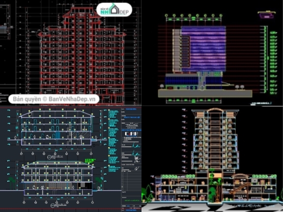 Autocad 12 mẫu thiết kế khách sạn đa dạng phong phú [sale 10%]